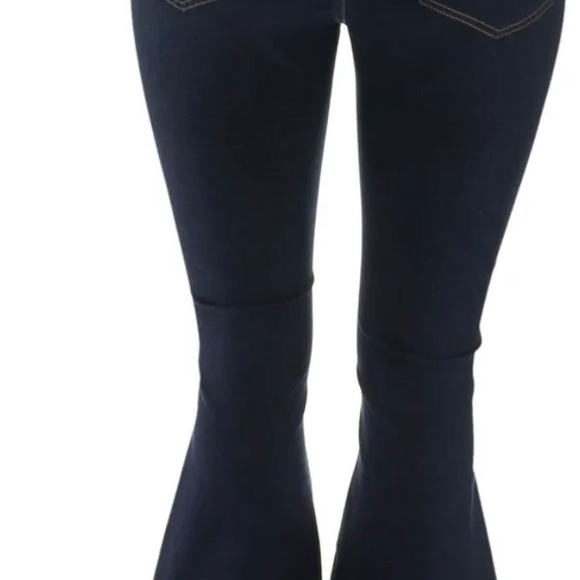 G.I.L.I Dark Wash Super Flare Denim Stretch Jeans Size 0 NWOT - Picture 11 of 13